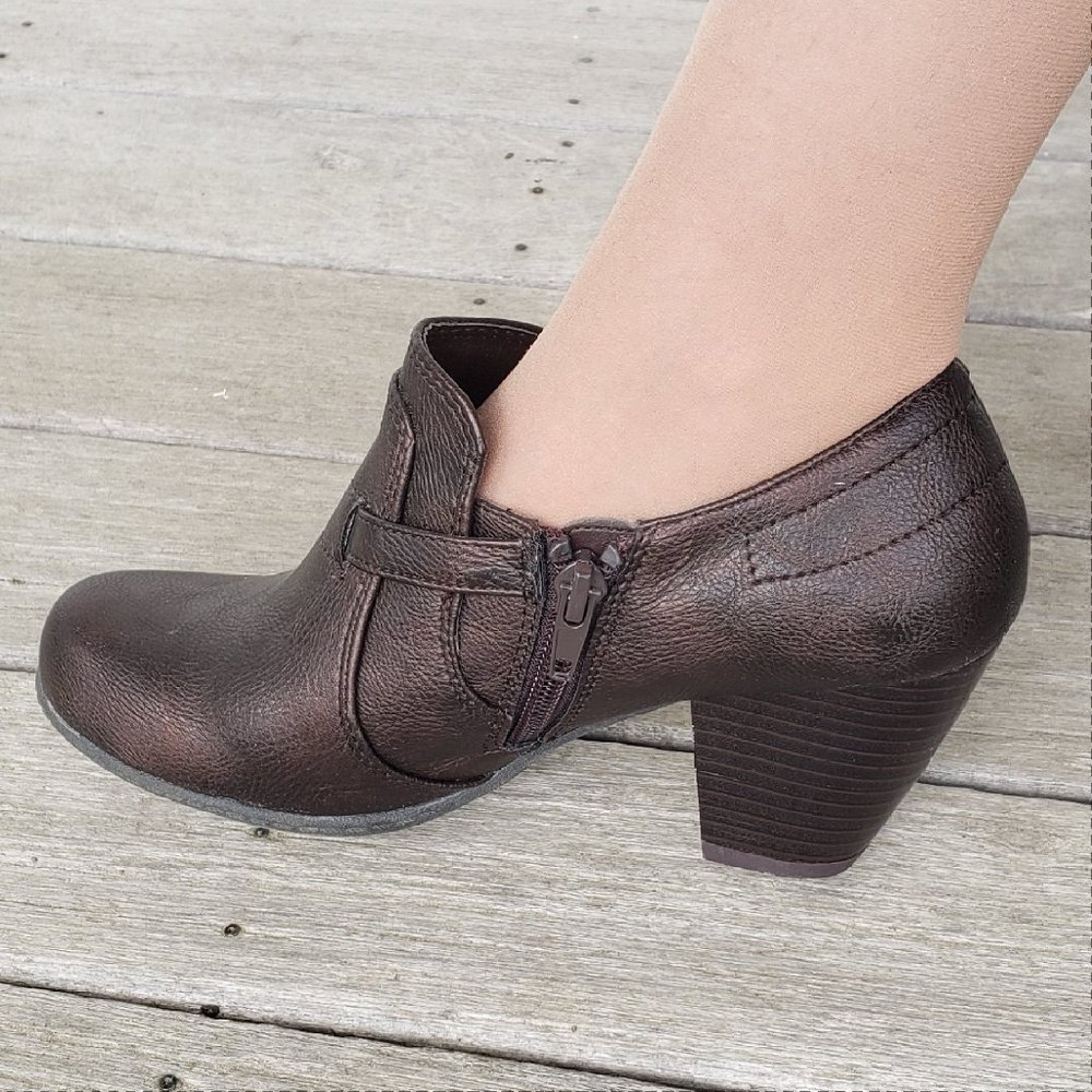 6.5m Womens Canyon River Blues Paige chuncky heel boot shoe brown bronze - Picture 10 of 11